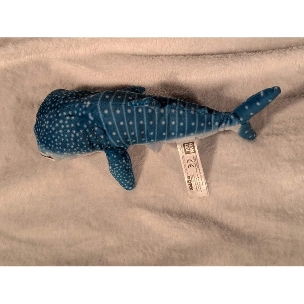 Bandai Finding Dory Destiny Whale Shark Plush Toy Kids Blue Excellent Disney